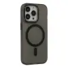 İphone 15 Pro Kılıf Lodos Magneticsafe Mat Kapak - Siyah