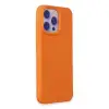 İphone 15 Pro Max Kılıf Nano İçi Kadife Silikon - Turuncu