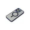 İphone 15 Pro Max Kılıf Room Magneticsafe Silikon - Lacivert
