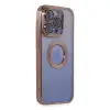 İphone 15 Pro Max Kılıf Slot Silikon - Rose Gold