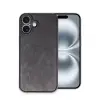 İphone 16 Plus Kılıf Aras Deri Kapak - Siyah