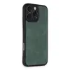 İphone 16 Pro Kılıf Aras Deri Kapak - Koyu Yeşil