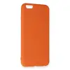 İphone 6 Plus Kılıf Nano İçi Kadife Silikon - Turuncu