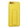 İphone 7 Plus Kılıf Coco Deri Standlı Kapak - Sarı