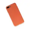 İphone 7 Plus Kılıf Nano İçi Kadife Silikon - Turuncu