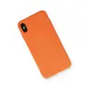 İphone X Kılıf Nano İçi Kadife Silikon - Turuncu