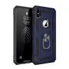 İphone X Kılıf Sofya Yüzüklü Silikon Kapak - Lacivert
