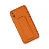 İphone Xs Max Kılıf Coco Deri Standlı Kapak - Turuncu
