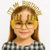 İt39s My Birthday Yazılı Taç Ve Mum Şekilli Gözlük Seti Altın Renk