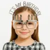 İt39s My Birthday Yazılı Taç Ve Mum Şekilli Gözlük Seti Gümüş Renk