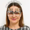 İt39s My Birthday Yazılı Taç Ve Mum Şekilli Gözlük Seti Gümüş Renk