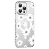 Joko Apple İphone 15 Pro Max Floral Magsafe Kapak - Beyaz