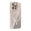 Joko Apple İphone 15 Pro Max Remim Lensli Magsafe Standlı Kapak - Pembe