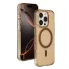 Joko Apple İphone 16 Pro Max Gleam Pc Sert Magsafe Kılıf - Şeffaf-gold