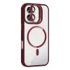 Joko Apple İphone 16 Remim Lensli Magsafe Standlı Kapak - Bordo