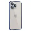 Joko İphone 15 Pro Max Metal Bumper Mat Kapak - Lacivert
