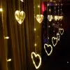 Kalp Dekorlu Animasyonlu Perde Led Işık 3 Metre