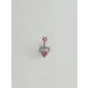 Kalp Detaylı Göbek Piercing - Pg0109