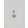 Kalp Detaylı Göbek Piercing - Pg0084