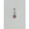 Kalp Detaylı Göbek Piercing - Pg0059
