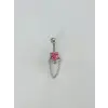 Kalp Detaylı Sallantılı Göbek Piercing - Pg0126