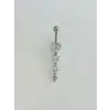 Kalp Detaylı Sallantılı Göbek Piercing - Pg0137