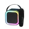 Karaoke Kablosuz Hoparlör Mikrofonlu Rgb Işıklı Bluetooth Speaker Tf Kart/usb Siyah