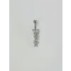 Kelebek Detaylı Sallantılı Göbek Piercing - Pg0076
