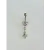 Kelebek Detaylı Sallantılı Göbek Piercing - Pg0165