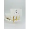 Kurdale Detaylı Üçlü Kombin Küpe
