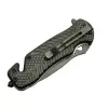 Kurtarma Çakısı Kırmızı 22 Cm Yarı Otomatik , Kemerlikli