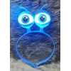 Led Işıklı  Pilli 3 Farklı Modda Yanan Uzaylı Göz Parti Tacı Mavi Renk 18x12 Cm