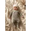Leopar Desenli % 100 Pamuklu Kız Bebek 4lü Tulum Seti 0-6 Ay