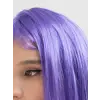 Lila Renk Uzun Düz Parti Peruğu