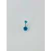 Mavi Taşlı Göbek Piercing - Pg0012