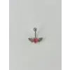 Melek Kanatlı Kalp Detaylı Göbek Piercing - Pg0027