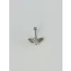 Melek Kanatlı Kalp Detaylı Göbek Piercing - Pg0057