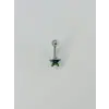 Mistik Topaz Taşlı Yıldız Detaylı Göbek Piercing - Pg0026