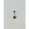 Mistik Topaz Taşlı Yıldız Detaylı Göbek Piercing - Pg0038