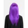 Mor Renk Düz Kesim Uzun Parti Peruğu Takma Saç
