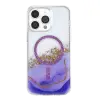Onegif Apple İphone 14 Pro Max Lotus Simli Magsafe Kapak - Mor