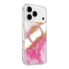 Onegif Apple İphone 17 Pro Max Lotus Simli Magsafe Kapak - Pembe