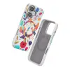 Onegif İphone 16 Flower Series Magsafe Kapak - Beyaz