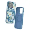 Onegif İphone 16 Pro Flower Series Magsafe Kapak - Mavi