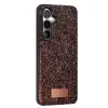 Onegif Samsung Galaxy S24 Fe Bright Simli Kapak - Derin Mor