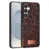 Onegif Samsung Galaxy S25 Bright Simli Kapak - Derin Mor
