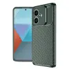 Oppo A3 Kılıf Auto Focus Karbon Kapak - Koyu Yeşil
