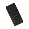 Oppo A74 4g Kılıf Pars Lens Yüzüklü Silikon - Siyah