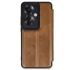 Oppo Reno 11f Kılıf Flip Cover - Taba