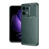 Oppo Reno 13 Pro Kılıf Auto Focus Karbon Kapak - Koyu Yeşil